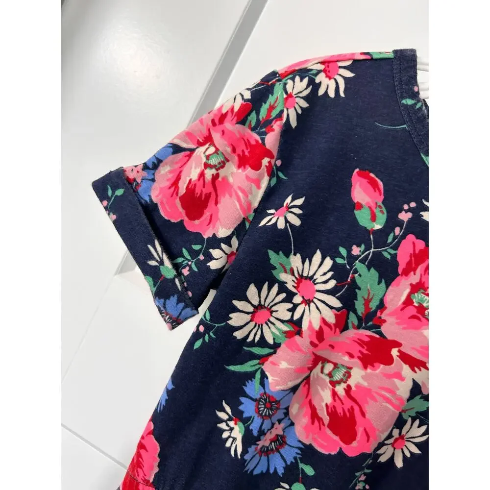 Gap Kids Girl‎ Floral Print Short Sleeve Dress Pullover Multicolor Size Small
